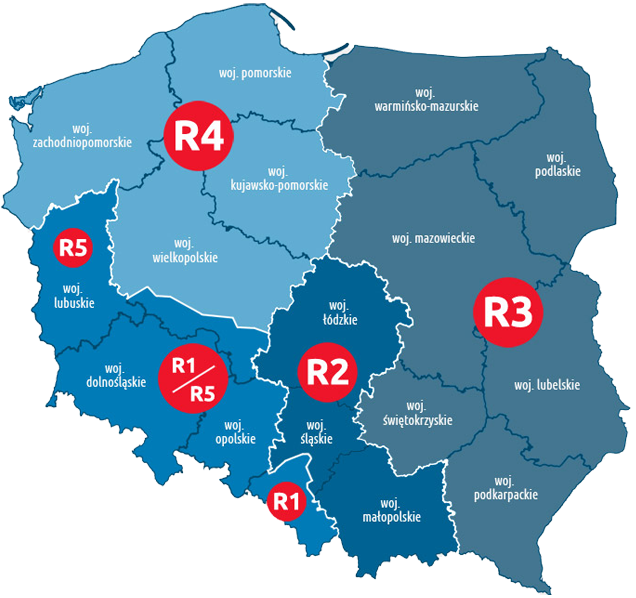 Mapa regionów